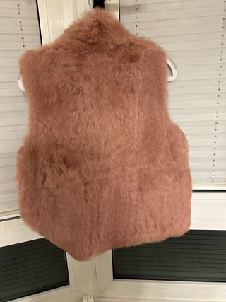 Chaleco pelo rosa talla única