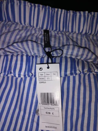 Blusa Lanidor Rayas Azules y Blancas Talla M