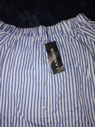 Blusa Lanidor Rayas Azules y Blancas Talla M