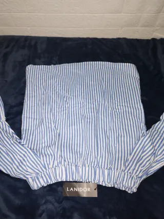 Blusa Lanidor Rayas Azules y Blancas Talla M