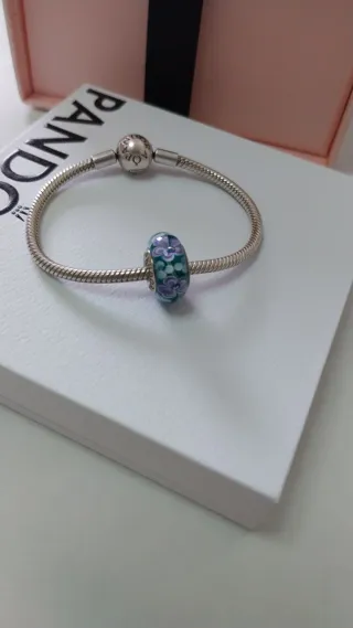 Charm Pandora Cristal Murano Flores.