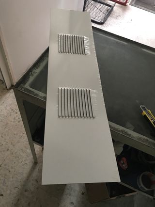 30 Chapa aluminio blanca con doble rejilla