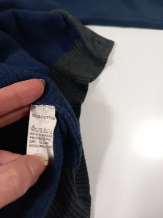 Jersey Tommy Hilfiger Talla L Gris y Azul