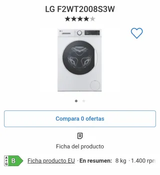 Lavadora LG Carga Frontal F2WT2008S3W