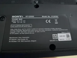 Barra de Sonido Sony S2000 3.1ch