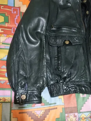 Cazadora Piel Gino Montanaro Negra