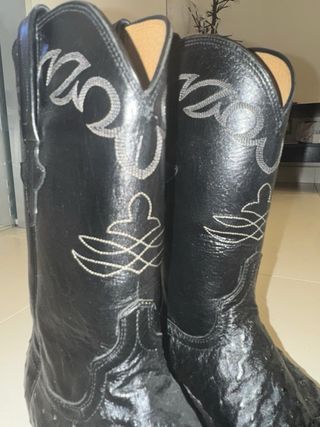 Botas Lucchese Avestruz Negras