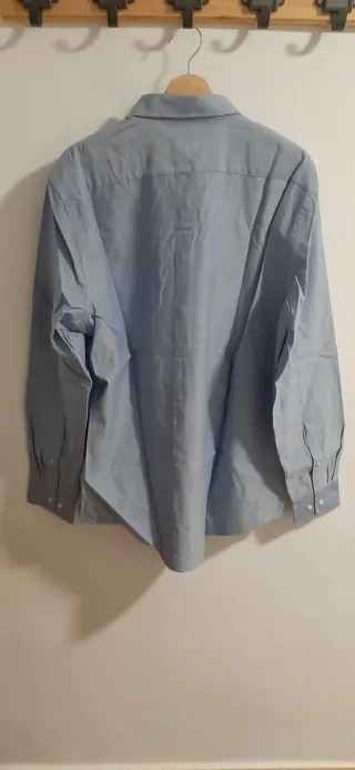 CAMISA ZARA AZUL CLARO NUEVA