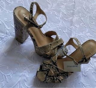 Sandalias tacón Marypaz piel serpiente T39