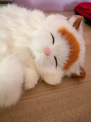 Gatto decorativo bianco e arancione