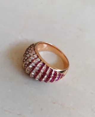 Anillo Swarovski Oro Rosa y Cristales