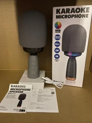 Micrófono Karaoke Bluetooth RGB USB-C