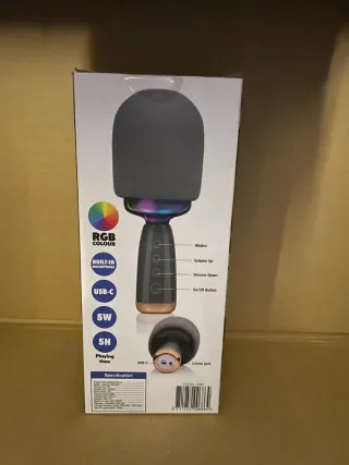 Micrófono Karaoke Bluetooth RGB USB-C