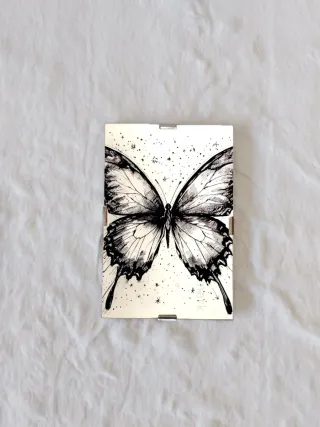 Quadro Borboleta 10x15cm Desenho Estrelas