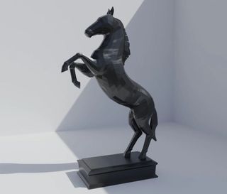 Figura de caballo negro