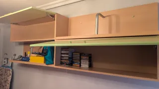 Estantería modular madera, metal y plástico