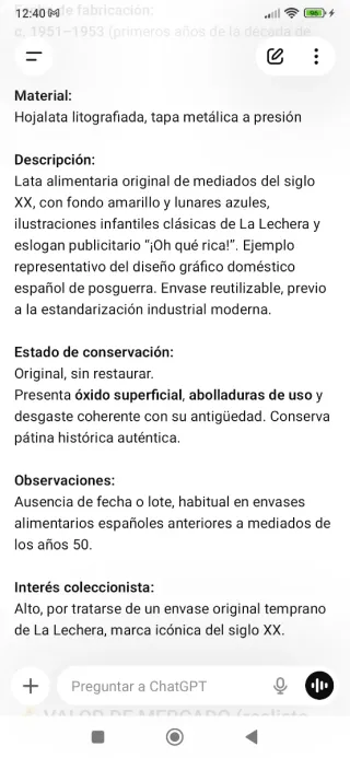 Lata La Lechera ORIGINAL