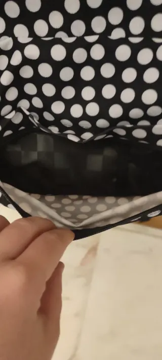 Mochila Vans Lunares Blanco y Negro