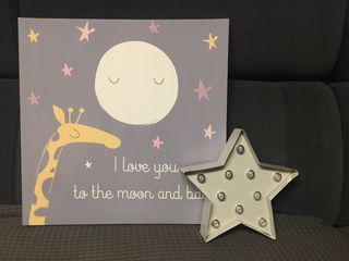 Cuadro y Lampara Estrella luminosa