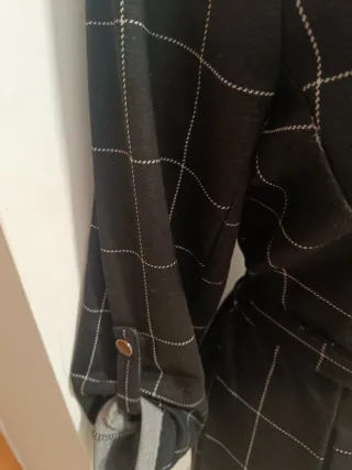 Chaqueta cuadros blanco y negro