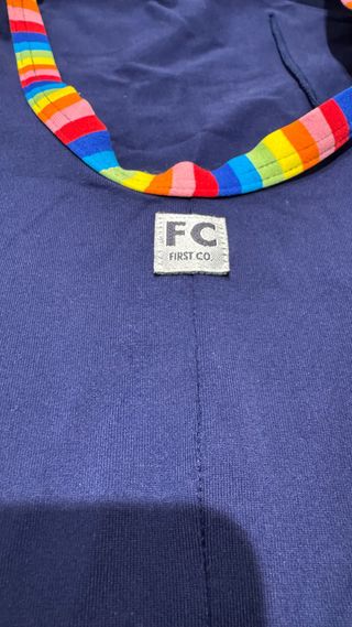 Bañador niña/mujer azul con detalles arcoíris