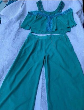 Conjunto mujer talla única verde azulado
