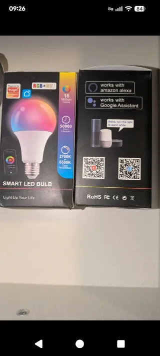 Lampadina Alexa Google home LED Smart RGB+CCT Tuya