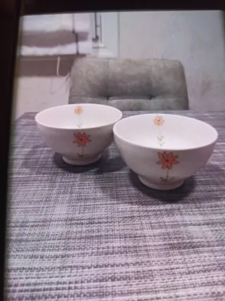 Set 6 Tazones Cerámica Decorados