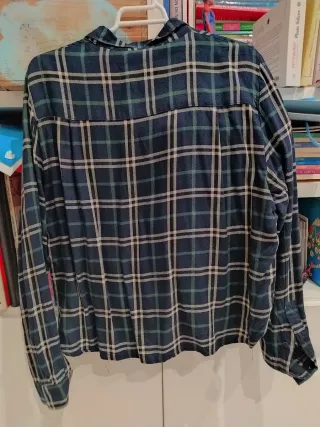 Camisa cuadros azul y verde talla L