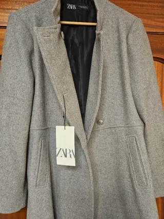 Abrigo Zara Gris Talla XXL