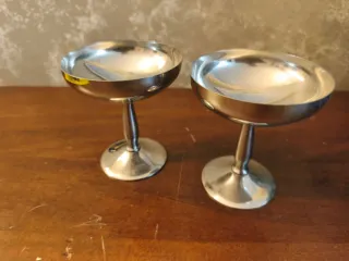 Set 2 Coppette Dessert Acciaio Inox Cutla