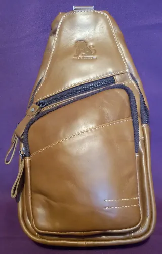 Bolso Crossbody Hombre de Piel Marrón. NUEVO!!
