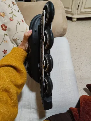 Patines en línea Fila, Negro y plata, talla 44