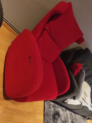 Sillón individual eléctrico rojo