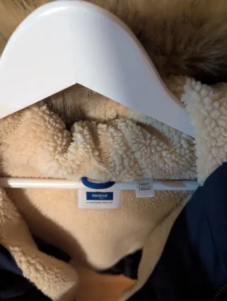 Abrigo azul marino con capucha talla 10años (140cm