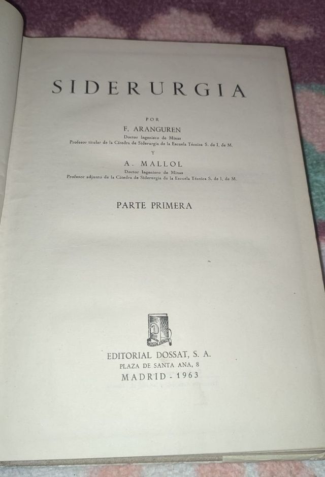 Siderurgia (1963) Manual técnico tapa dura
