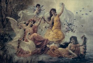 Láminas Antiguas Ninfas (2 unidades)