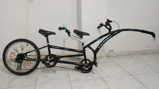 Bici tándem remolcable para 2 personas