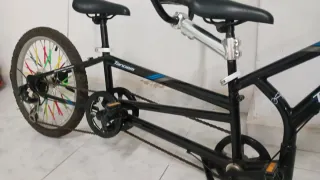 Bici tándem remolcable para 2 personas