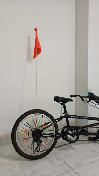 Bici tándem remolcable para 2 personas