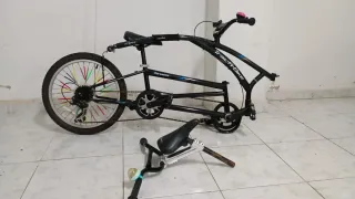 Bici tándem remolcable para 2 personas