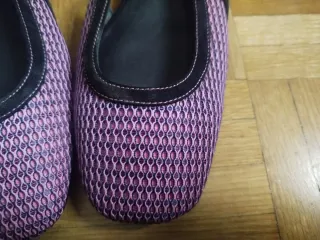 Bailarinas cómodas moradas y negras