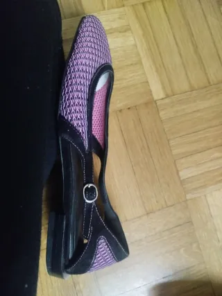 Bailarinas cómodas moradas y negras