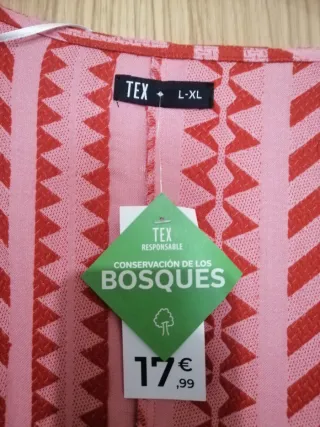 Chaqueta TEX Estampada Rosa y Roja Talla XL