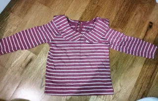 2 Camisetas de manga larga y cuello para niña