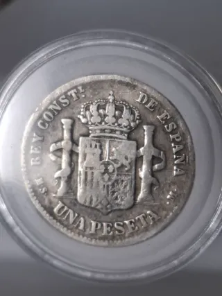 España 1 Peseta Plata 1883 Alfonso XII