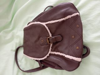 Bolso mochila mujer gris