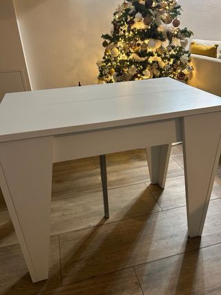 Tavolo consolle allungabile 54-306x90 cm bianco