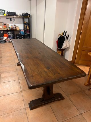 Mesa comedor madera maciza rústica