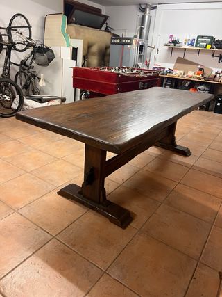Mesa comedor madera maciza rústica